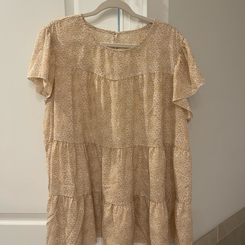 Floral Beige Blouse